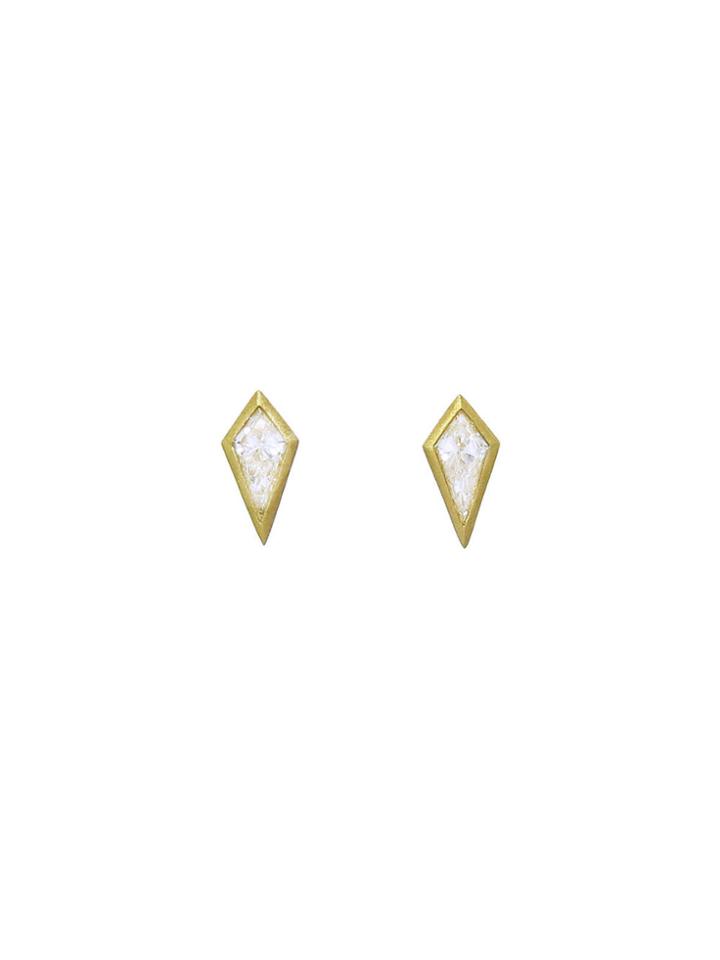 Ylang 23 Diamond Kite Stud Earrings - Yellow Gold
