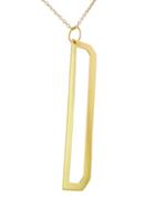 Jane Basch Block Angle Letter Necklace - D