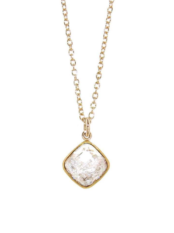 Ylang 23 Square Pendant With Floating Diamonds