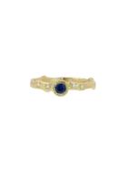 Yasuko Azuma Sapphire Ring With Diamonds In Yellow Gold