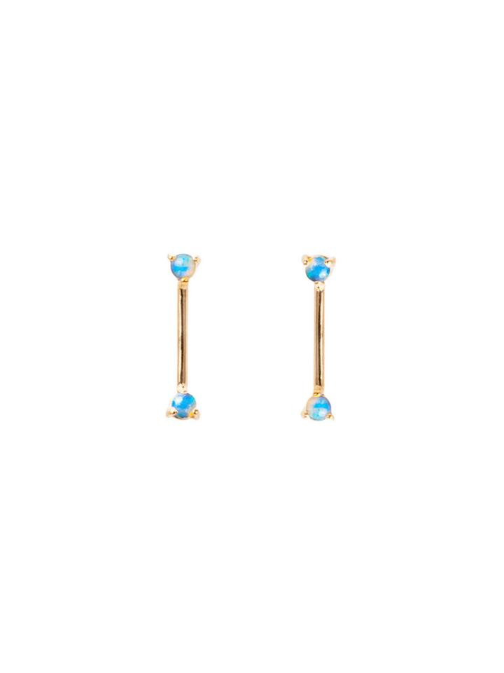 Wwake Two Step Bar Studs - Opal