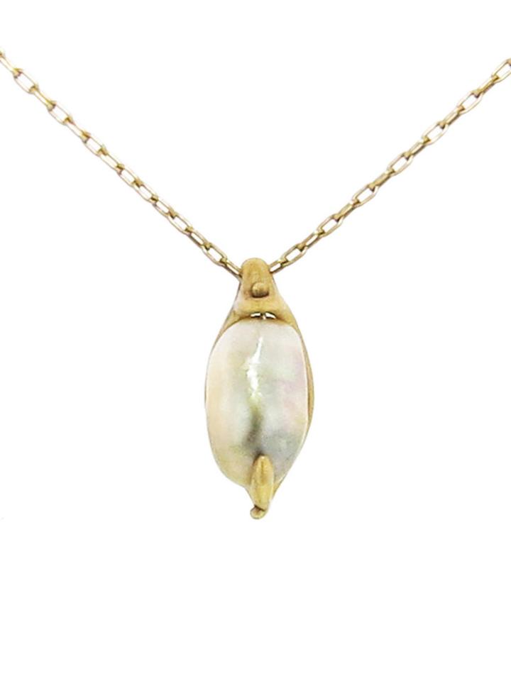 Ten Thousand Things Small Sparrow Pearl Necklace In Yellow Gold