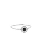 Jennifer Meyer Diamond Black Onyx Inlay Circle Ring - White Gold