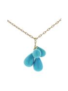 Ten Thousand Things Turquoise Cluster Necklace In Yellow Gold