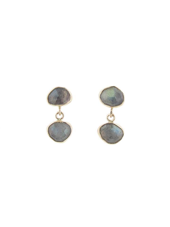 Melissa Joy Manning Labradorite Double Drop Earrings