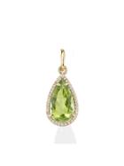 Irene Neuwirth Green Tourmaline Teardrop Charm - Yellow Gold