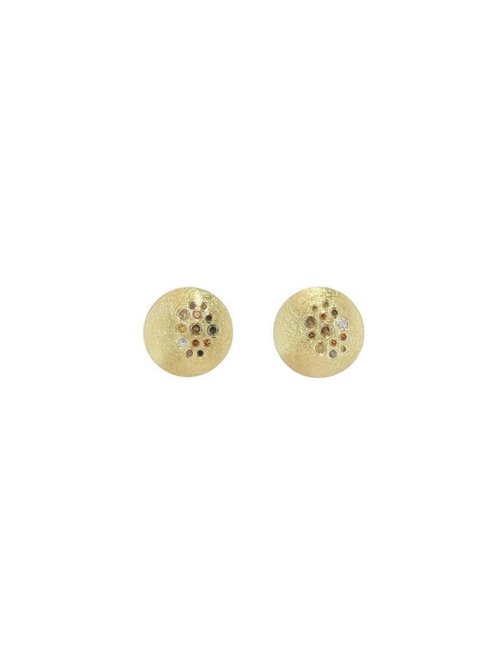 Todd Reed Autumn Diamond Studs - Yellow Gold