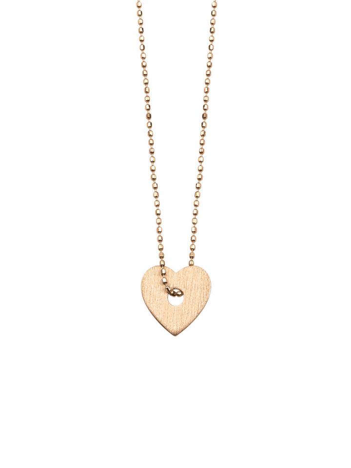 Ginette Ny Heart Pendant On Bead Chain