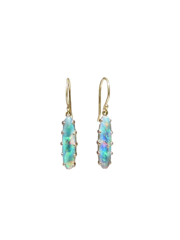Jamie Joseph Oval Aussie Crystal Opal Earrings