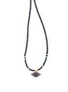 Catherine Michiels Sapphire Protective Eye Beaded Necklace
