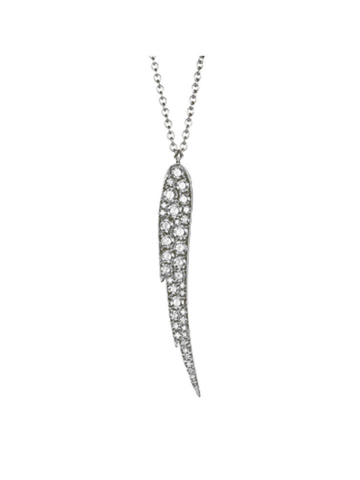 Finn Diamond Wing Pendant - White Gold