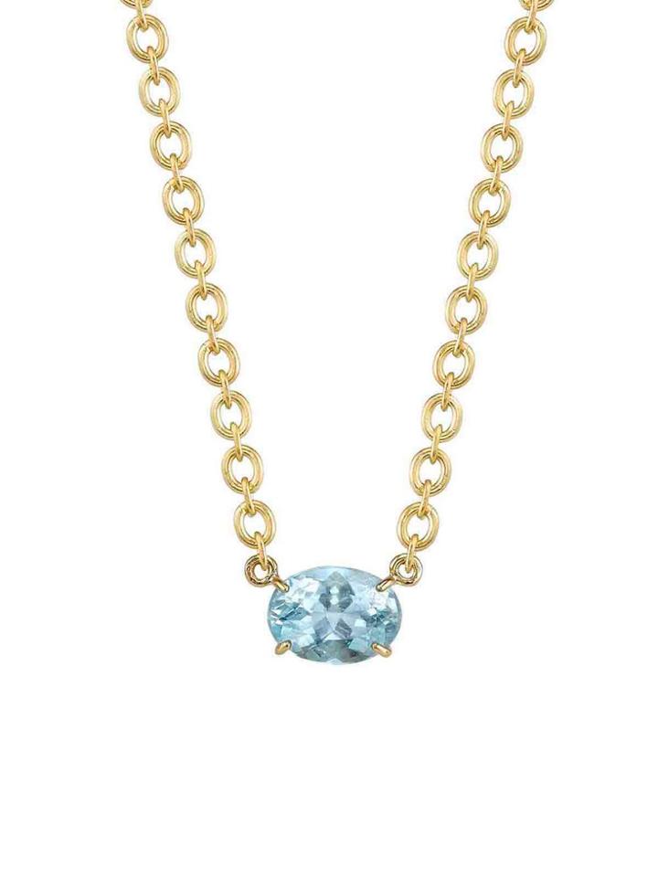 Irene Neuwirth Aquamarine Pendant - Yellow Gold