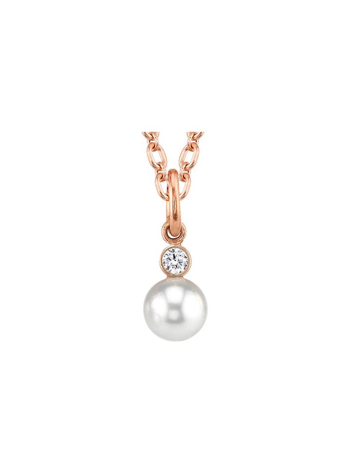 Irene Neuwirth White Pearl Charm With Diamond
