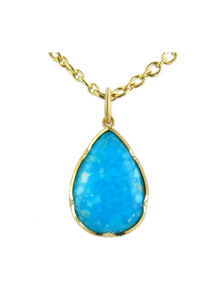 Irene Neuwirth Kingman Turquoise Teardrop Charm