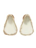 Lucifer Vir Honestus Ice Moonstone Earrings With Diamonds - White Gold