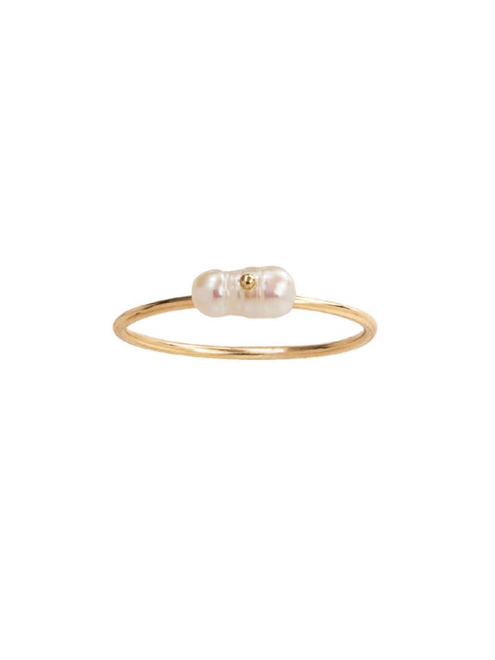 Wwake Irregular Pearl Stacking Ring