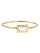 Jennifer Meyer Diamond Baguette Stacking Ring - Yellow Gold