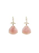 Jamie Joseph Smooth Pink Peruvian Opal Drop Earrings