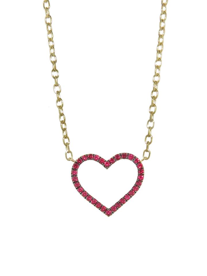 Finn Ruby Open Heart Necklace
