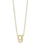 Jennifer Meyer Lower Case Initial Necklace - G - Yellow Gold