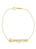 Jennifer Meyer Diamond Loveyou Bracelet - Yellow Gold