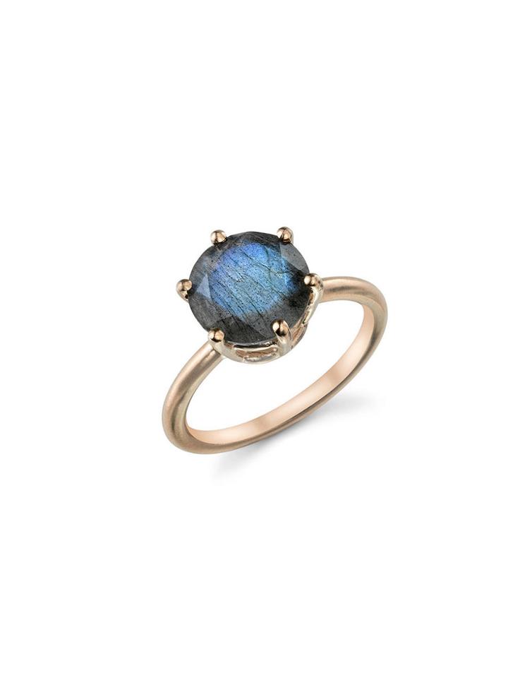 Irene Neuwirth Brilliant Cut Labradorite Stacking Ring - Rose Gold