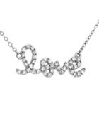 Sydney Evan Love Diamond Necklace In White Gold