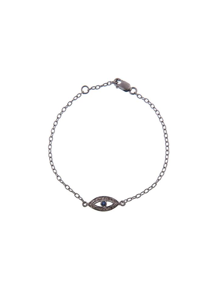 Ylang 23 Diamond And Sapphire Evil Eye Bracelet - Oxidized Sterling Silver