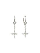 Cathy Waterman Hanging Circle Star Earrings
