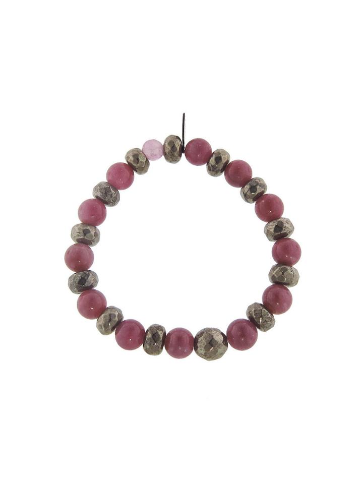 Catherine Michiels Ruby And Pyrite Beaded Bracelet