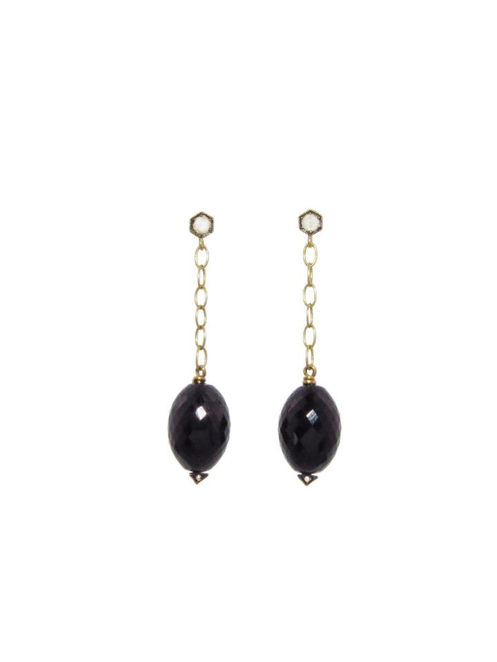 Cathy Waterman Black Spinel Bead Earrings