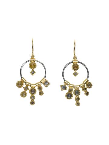 Todd Reed Rose Cut Diamond Dangle Earrings