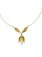Annette Ferdinandsen Ornate Calla Lily Necklace - Yellow Gold