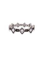Cathy Waterman Princess Cut Diamond Blackened Band - Platinum