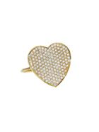 Jennifer Meyer Large Diamond Heart Ring - Yellow Gold