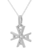 India Hicks Silver Love Letters Necklace - A