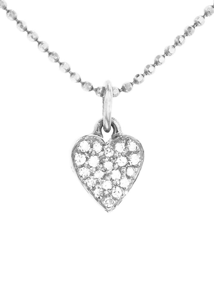 Jennifer Meyer Diamond Heart Necklace - White Gold