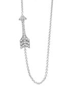 Jennifer Meyer Small Diamond Arrow Necklace - White Gold