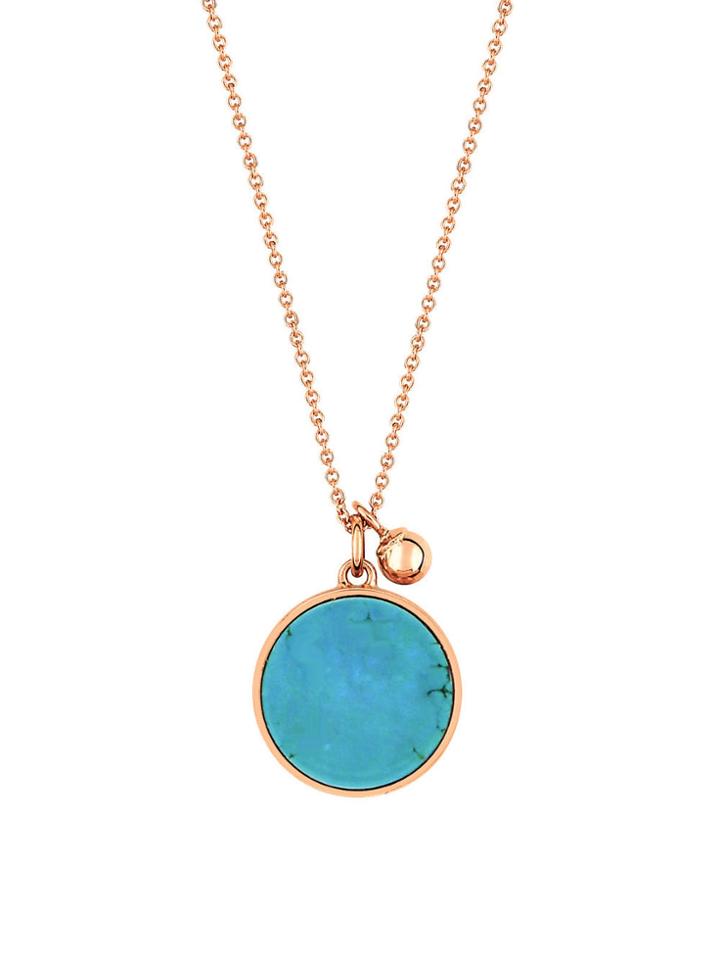 Ginette Ny Ever Turquoise Disc Necklace