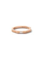 Monique Péan Octagonal Band With Diamond Baguette - Rose Gold