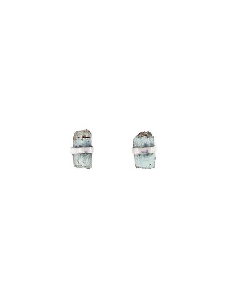 Melissa Joy Manning Green Beryl Crystal Stick Earring - Sterling Silver