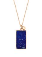 Ginette Ny Ever Rectangle Lapis Necklace - Rose Gold
