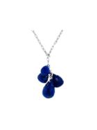 Ten Thousand Things Small Lapis Cluster Necklace In Sterling Silver