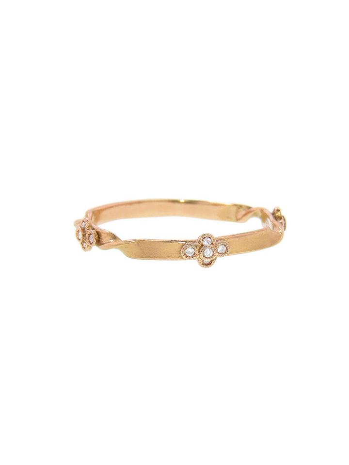 Kataoka Diamond Four Petal Twisted Band