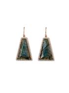 Irene Neuwirth Trapezoid Labradorite Earrings With Diamonds - Rose Gold