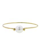 Ten Thousand Things Etruscan White Pearl Bangle -10 Karat Gold