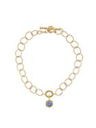 Cathy Waterman Lacy Chain Bracelet With Blue Sapphire