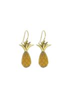 Annette Ferdinandsen Tigers Eye Pineapple Drop Earrings - Yellow Gold