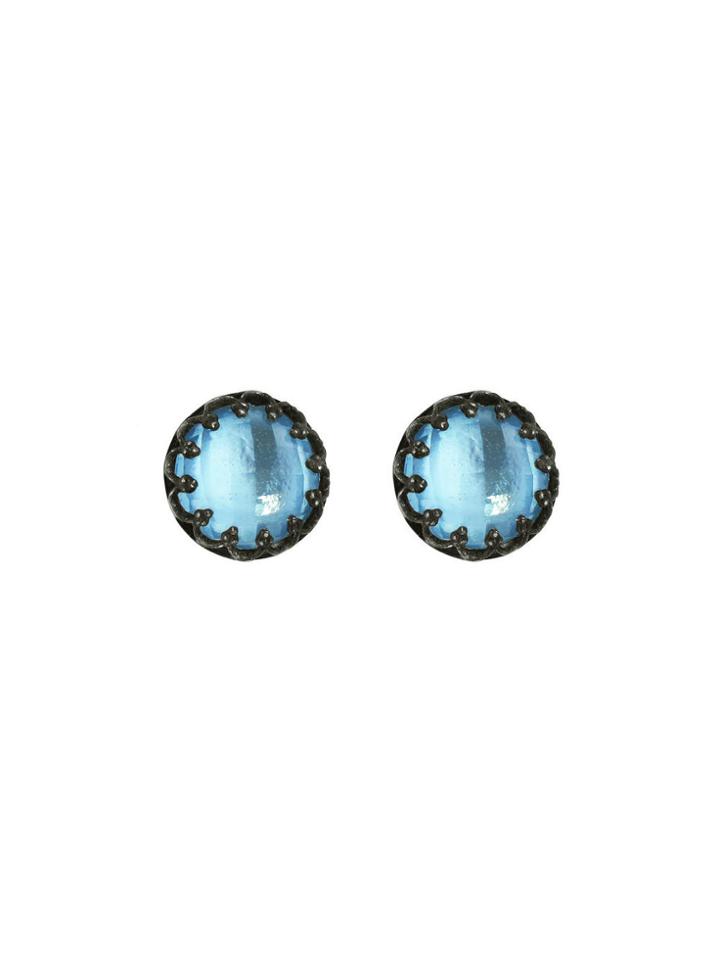 Larkspur & Hawk Small Olivia Post Earrings - Sky Blue