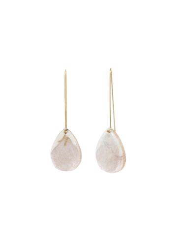 Necessary Stone Long Wire Strawberry Quartz Earrings